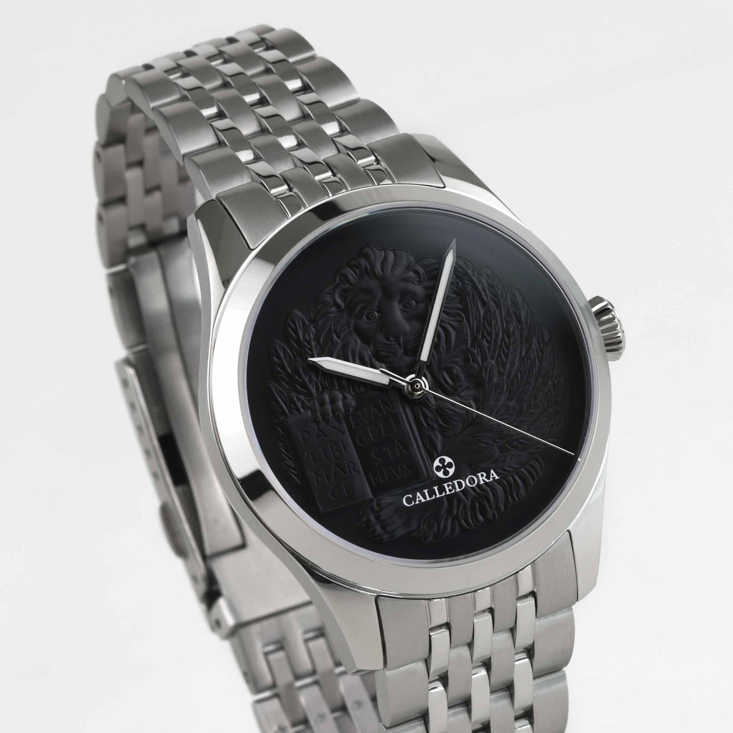 LEONE MARCIANO NERO - BRACCIALE ACCIAIO